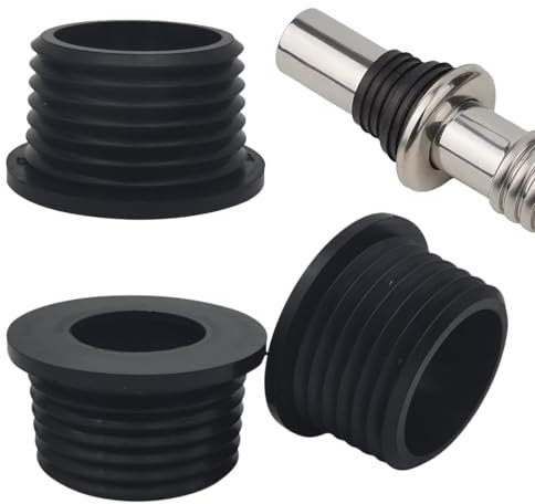 HAMKU 3 Pezzi Manicotto In Gomma A Sifone Per Tubo Di Scarico, Guarnizione Scarico Lavandino, Diametro Esterno 40 Mm 50Mm, Interno 32 Mm(Nero)