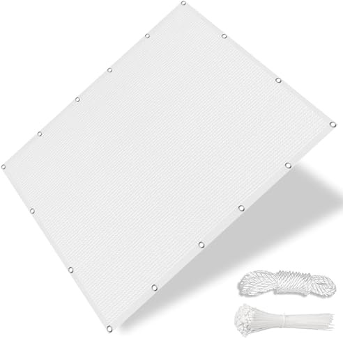 Rectangular Toldo Vela Sombraje 220 x 290 cm, Hdpe, Transpirable, Resistente, 98% Protección Rayos UV, Toldo de Vela para Exteriores para Jardin, Patio, Piscina, Blanco