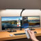 NGTeco LED Desk lamp with Clamp, Super Wide & Bright, 5 Color Modes X 10 Brightness Levels,12W Computer Monitor Flexible Lamp, Bright Double Head Desk Lamp for Home Office