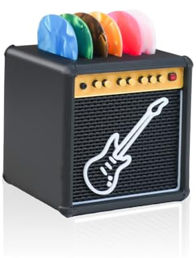POIET Guitar Picks Holder Box,Amplifier Speaker Style Paddle Holder Guitar Pick Display Holder,For Pick Storage And Display,Gift For Guitar Players Guitarists