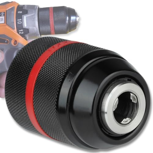Keyless Drill Chuck 1/2-20unf Mount 2-13mm Hand Drill Chuck Adapter Self-Tightening Chucks Adapter Converter Hammer Drills Chucks Replacement for Multiple Use