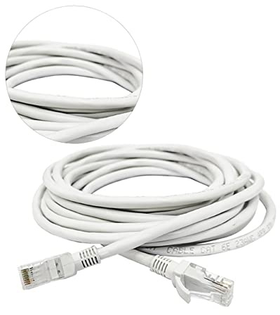 LIGIGWASH Cavo Di Rete Da Metri Bianco Per Server Stampanti Router Box Lettori Multimediali Nas Telefoni Voip Dispositivi Poe Supporta Trasmissione Veloce Connessione Stabile Senza Interruzi