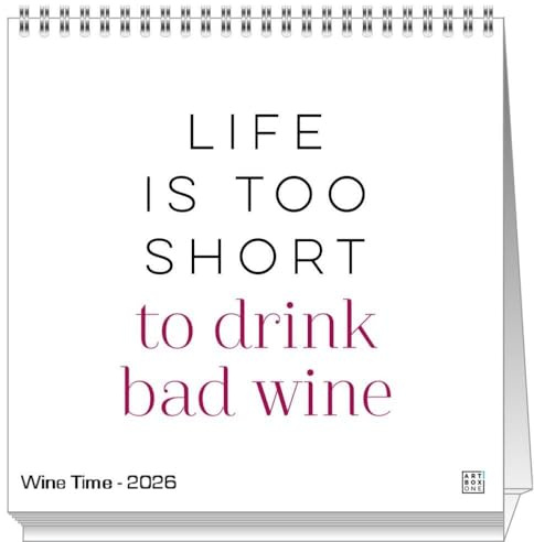 artboxONE Tischkalender 2026 Wine Time Kalender Essen & Trinken/Alkohol