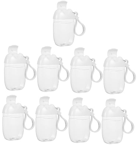 Mobestech 9pcs Travel Refillable Bottles with Flip Caps Empty Tubes for Shampoo Conditioner Lotion Portable Dispenser Containers for Hand and Shower Gel