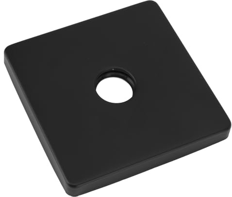 NDNCZDHC Quadratische Duschflansch-Abdeckplatte, 304 Edelstahl, universelle Duschkopf-Arm-Flanschabdeckung für Badezimmer (Schwarz)