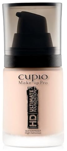 Cupio Foundation Ultimate HD Medium Yellow 02 – flüssige High-Definition Foundation 30 ml, mittlere bis hohe Deckkraft, natürlich mattes Finish, ebenmäßiger Teint, für alle Hauttypen