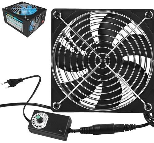Ventilador de 120 mm con control de velocidad, AC 220 V para PC, sin escobillas, ventilador de refrigeración para PC portátil, 110 V-220 V, ventilador de carcasa de 120 mm optimizado para presión