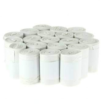 Neutre Carton de 10 rouleaux de 50 sacs poubelle 30L blancs HERSAND DELAISY KARGO