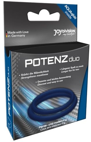 Potenzduo Potenz Duo Anillos Pene, Mediano, Azul - 100 gr