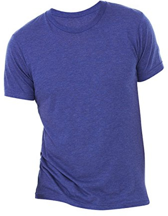 Canvas Mens Triblend Crew Neck Plain Short Sleeve T-Shirt (L) (Navy Triblend)