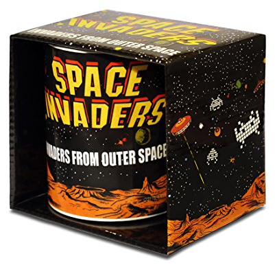 Logoshirt Nerd - Retro Game - Space Invaders Porzellan Tasse - Kaffeebecher - schwarz - Lizenziertes Originaldesign