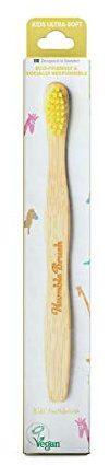 Humble Brush Kids Tooth Brush - Ultra Soft Bristle Yellow - Single