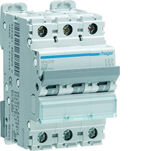 disjoncteur hager - 3 pôles - 32a - 6ka - courbe b - vis / vis