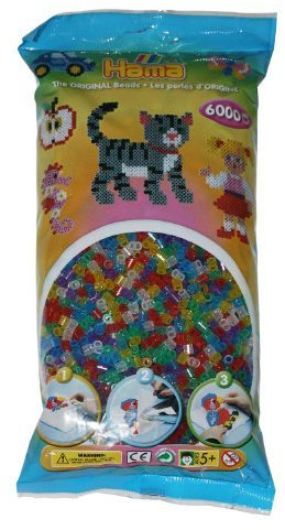 Hama 205-54 - Bügel-Perlen, circa 6000 Stück, glittermix by Hama