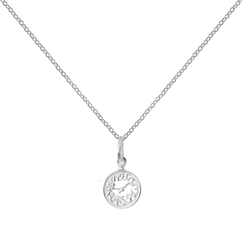 jewellerybox Sterling Silver Alice in Wonderland Clock Necklace on Chain 18 Inches