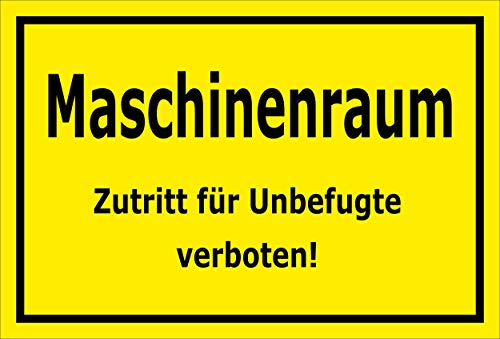 Melis-Folienwerkstatt Aufkleber – Maschinenraum - 30x20cm – S00070-140-C -20 VAR