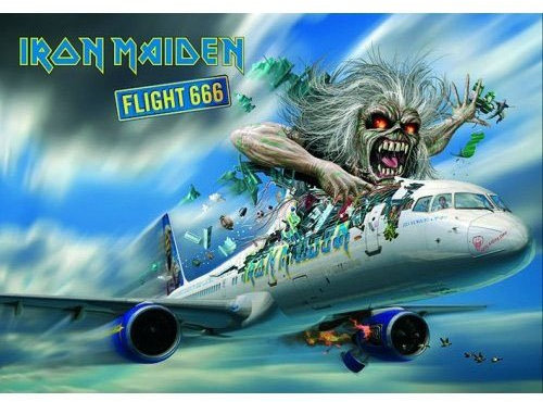 Iron Maiden - Postkarte Flight 666 (in 15 cm x 10,5cm)