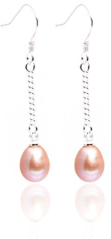 Sweet & Happy Girl's Store 6-7mm 8-9mm x Tropfen Perle baumeln Ohrringe Sterling Silber Haken