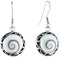Silverly 925 Sterling Silber Shiva-Auge Muschel Intarsien Tropfen Ohrringe – Runder Filigraner Rand