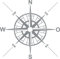 GRAZDesign Wandtattoo Kompass Wohnzimmer Maritime Deko | Wandaufkleber Outdoor und Indoor - 30x30cm / 074 mittelgrau