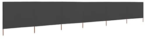 vidaXL Paravent 6 Panneaux Tissu Gris Séparateur de Pièce Brise-Vue Coupe-Vent