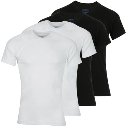 Athena - Lot de 4 T-Shirts Homme Col V - 100% Coton Bio - Label Oeko-TEX® Standard 100 - Maillots de Corps Certification GOTS - Hypoallergénique, Manches Courtes