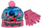 MIRACULOUS Set Hut und Handschuhe Winter Kappe Mädchen Lady Bug 1279 - Rosa, 52