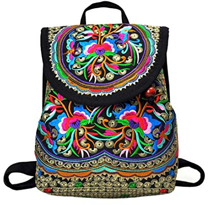 DMZK Damen Rucksack Daypack Vintage Backpacks Freizeitrucksack Schulrucksack Schultasche