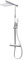 Schulte Duschsystem mit Sicherheits-Thermostat, Kopfbrause eckig, White Style, Duschmaster Rain mit Regendusche EP96414