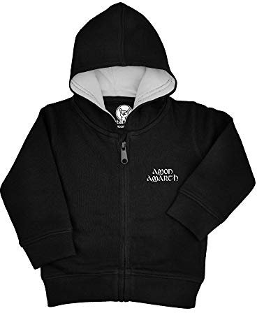 Metal Kids Amon Amarth (Raven's Flight) - Baby Kapuzenjacke, schwarz, Größe 80/86 (12-24 Monate), offizielles Band-Merch