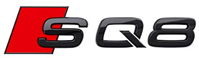 Audi 4M8071804 Schriftzug SQ8 Black Edition Emblem Buchstaben Modellbezeichnung Aufkleber, schwarz/rot