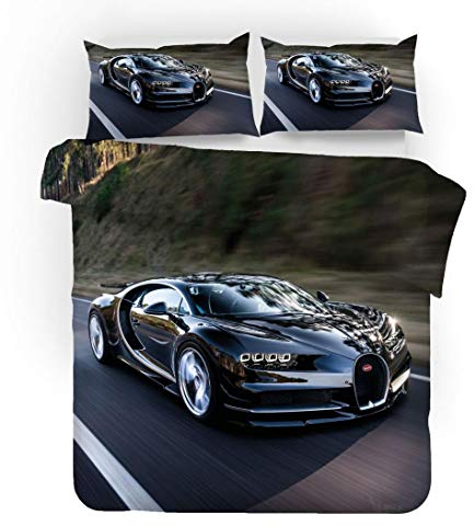 ZMDQD Bettwäsche 135x200CM Sportwagen Serie II Bettbezug Set Soft Touch mit Reißverschluss + 1 Kopfkissenbezug 80x80cm Mikrofaser