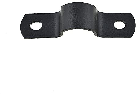 HAHIYO Two Holes Pipe Tube U Bracket Clamps 20MM Heavy Duty No Rust Shiny Strong Resist Wind No Sharp Rigid Strap Clip Conduit Ring Carbon Steel Material Black for Fixing Supporting Decorating 12pcs