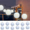 Solarlampion LED 12er Set │ Ø 30cm weiß Organza Kunststoff Draht │ Laterne mit Solarpanel Gartendekoration (1 x 12er Set LED Lampion weiß)