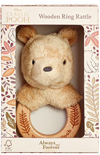 Rainbow Designs Winnie the Pooh Rassel – Always and Forever Winnie the Pooh Baby Zahnen Rassel Plüsch 12,5 cm