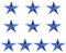 Pack of 10 Star Patches Five-Angled Star Iron On Patches 2.8 inch Embroidered Patches for Clothing Jackets Backpack Repairing Decorations (Blue)