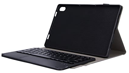 Funda con Teclado TouchPad para Tabletas para Lenovo Pad Tab P11 J606F, Cubierta de Soporte Delgada Y Liviana con Teclado Bluetooth Inalámbrico Extraíble para Tabletas Android(Negro)