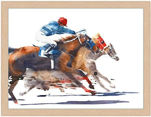The Photo Finish - Horse Racing Design Cushioned Lap Tray