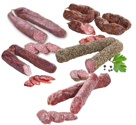 Almgourmet Tiroler Wurzen „Unsere Klassiker, Set 5 Sorten, 650 g | Erstklassige Tiroler Spezialitäten - Luftgetrocknet, herzhaft im Geschmack und knackig im Biss – ungekühlt haltbar