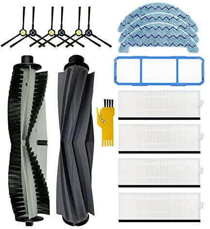 aotengou Kit Accessori di Ricambio per Robot Aspirapolvere ZACO A9s ILIFE A9s A7 X785 X750 X800 16 Confezioni 2 Spazzole Principali, 4 Filtri Hepa, 1 Filtro Primario, 6 Spazzole Laterali, 3 Panni Mop