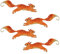4 Stück Eichhörnchen orange Applikation Stickerei Aufnäher Set, Flicken zum Aufbügeln, Gestickte Flicken Aufnäher, Coole Patches für Männer, Frauen, Jungen, Mädchen, Kinder