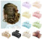 Kavya 10 Pcs Mollettone Capelli, Pinze per Capelli Quadrati in Plastica 4 CM, Pinza Capelli Piccola Antiscivolo Ciappo per Capelli, Accessori Capelli Donna per Ragazze Donne Capelli Sottili-B