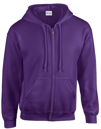 gildan Heavy Blendâ Full Zip Hooded Sweatshirt Sweatshirt Purple, L Unisex Erwachsene, Violett, L