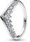 PANDORA Timeless Wishbone Schwebender Pavé-Ring in Sterling-Silber mit Cubic Zirkonia Timeless Collection, Größe 56, 192320C01-56