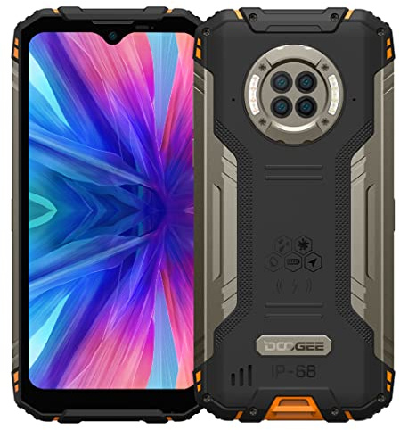 DOOGEE S96 GT IR Nachtsicht Outdoor Smartphone ohne Vertrag, Helio G95 8GB+256GB, 48MP Quad-Kamera (32MP Frontkamera), 6,22'' IP68 Android 12 Handy, 6350mAh Akku(Kabellose Ladung), GPS NFC Orange