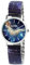 Raptor Colorful Edition Damen-Uhr Zugband Edelstahl Motiv Bunt Print Analog Quarz (blau/weiß)