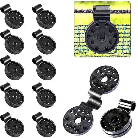 ZZLBZN Shade Cloth Plastic Clips, 10Pcs Heavy Duty Lock Grip, Windproof, Black