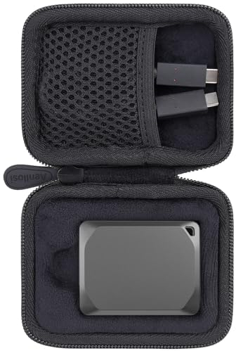 Aenllosi Harte Tasche Hülle für Crucial X9/X9 Pro/X10 Pro 1TB/2TB/4TB Tragbare SSD, Schutzhülle für Crucial SSD, Externe Solid State Drives Organizer (Nur Hülle)