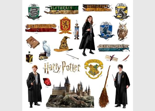 ADKS 3838 - Adesivo da parete per cameretta dei bambini, motivo: Harry Potter Hogwarts, 30 x 30 cm