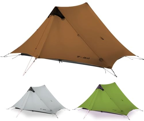 ROOMEDAL 3F UL Gear Lanshan Ultraleichtes Zelt, wasserdicht, professionelles Wanderzelt, 1 Person/2 Personen, Zelte für Camping, 3 Jahreszeiten/4 Jahreszeiten, Rucksackzelt